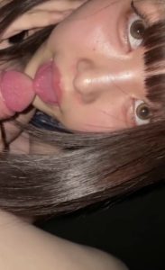 Japanese amateur-style thumbnail showing Her First Blowjob and Private Oral Scene Experience